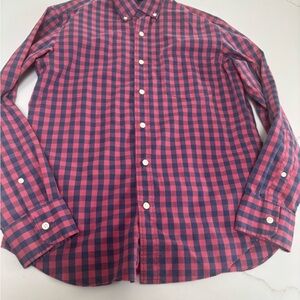 J. Crew Pink and Blue Casual Button Down Shirt size men’s small